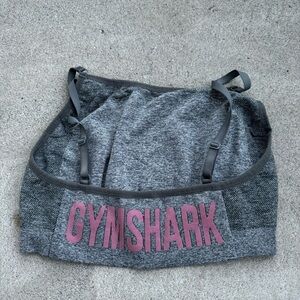 Gymshark Women’s Athletic Sports Bra Crop Top Gray Pink Size Large Gym Workout